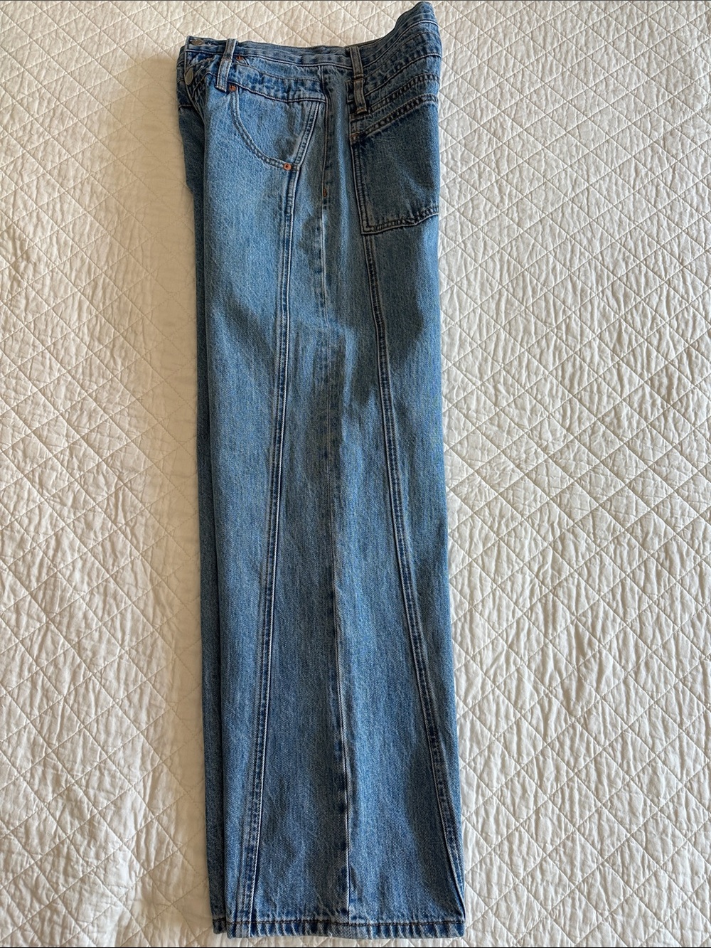 Pistola Wide-Leg Vintage Blue Denim Jeans - Picture 5 of 14